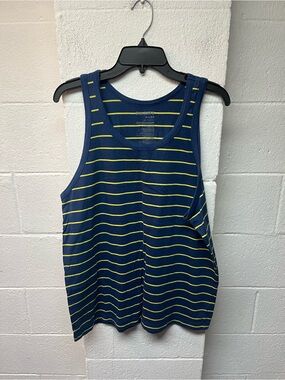 Old Navy Navy & Lime Striped Tee
